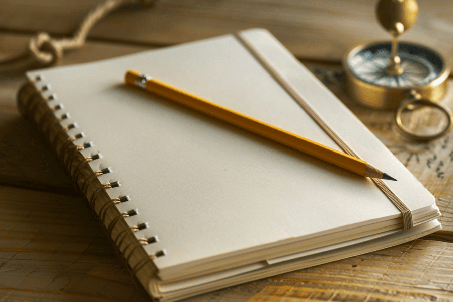 tafel boek kompas pen zeven eigenschappen