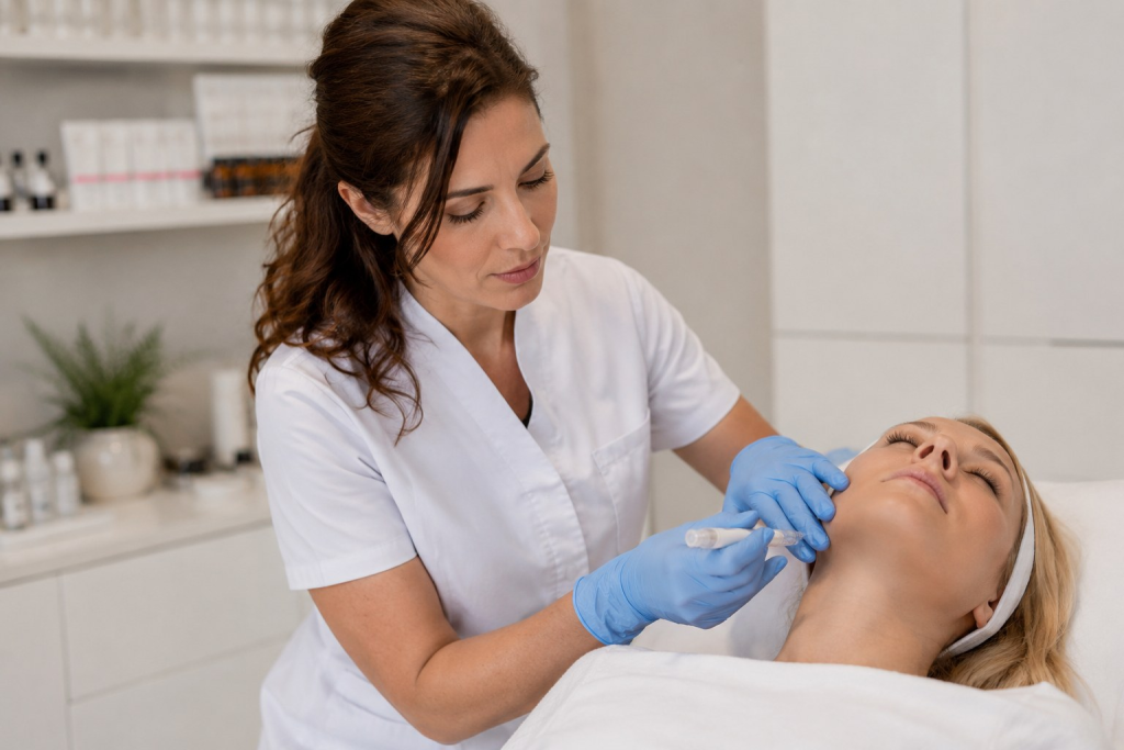 mesoloog vrouw onderzoek kliniek
