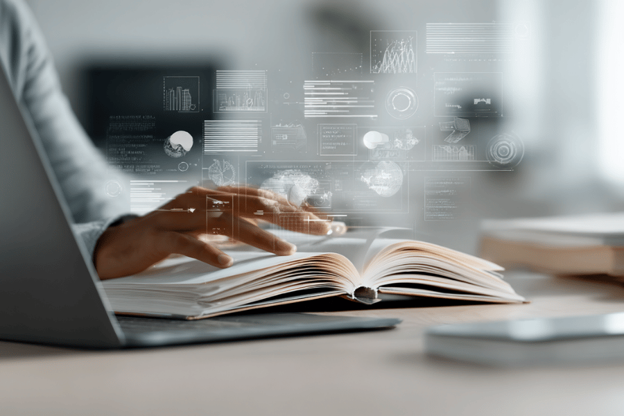 boek bladeren digitaal ebook over ondernemen