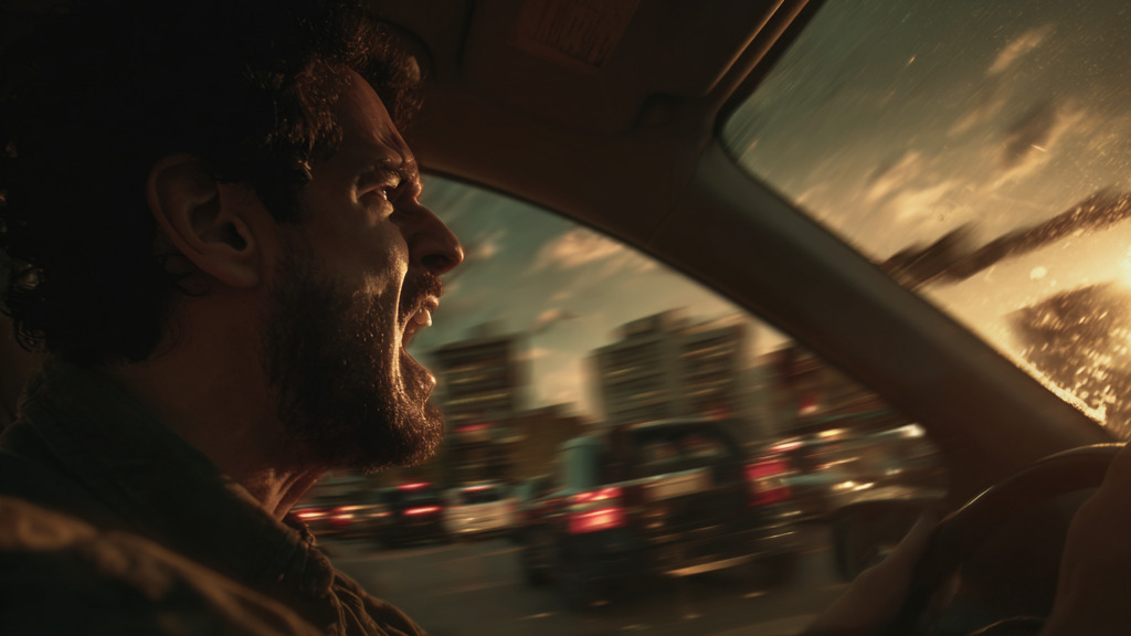 Man in auto met road rage