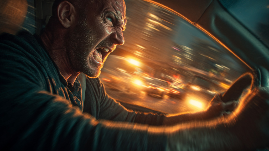 Man met road rage