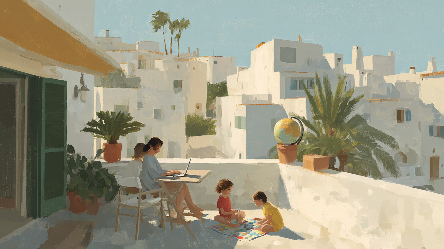 Kinderen opvoeden als digital nomad